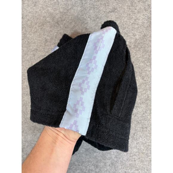 Marcelo Burlon Shorts Womens 2XS Black Pull On Terry Cloth Mid Rise Goth NWT - Picture 5 of 11